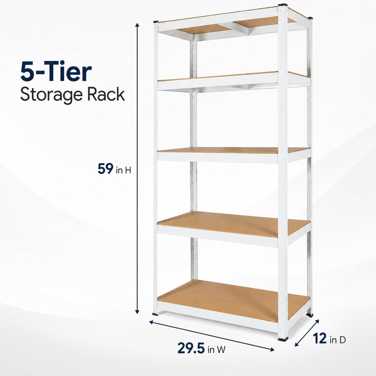 🗄️ 5-Tier Metal Storage Rack ⚡ | Heavy-Duty Organizer Shelf 🏠 | Space Saver Stand 📦