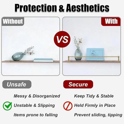 🛡️ Anti-Fall Guardrail Rack 🏠 | Detachable Storage Organizer ✨ | Safety Space-Saving Shelf ⚡
