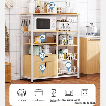 🍳 Kitchen Storage Rack 🏠 | Microwave Stand Organizer ✨ | Multi-Layer Utility Shelf 📦