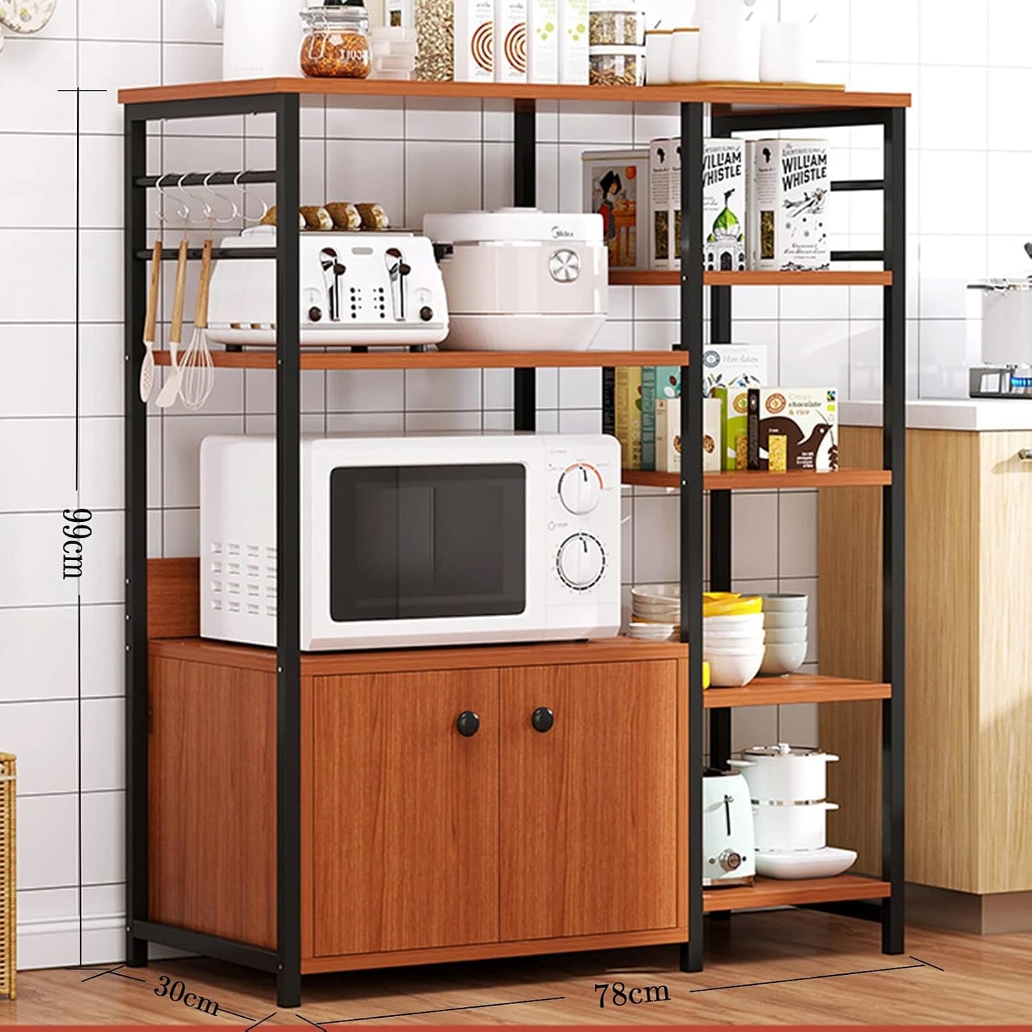 🍳 Kitchen Storage Rack 🏠 | Microwave Stand Organizer ✨ | Multi-Layer Utility Shelf 📦