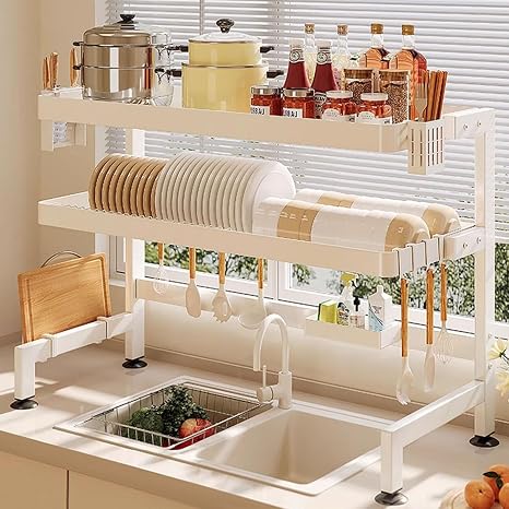 🍽️ Kitchen Dish Drainer Rack 🧼 | Countertop Drying Organizer ✨ | Space-Saving Sink Storage 🏠