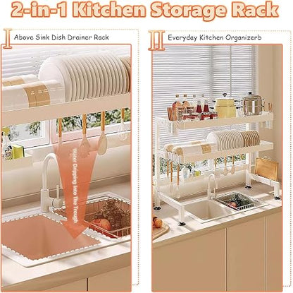 🍽️ Kitchen Dish Drainer Rack 🧼 | Countertop Drying Organizer ✨ | Space-Saving Sink Storage 🏠